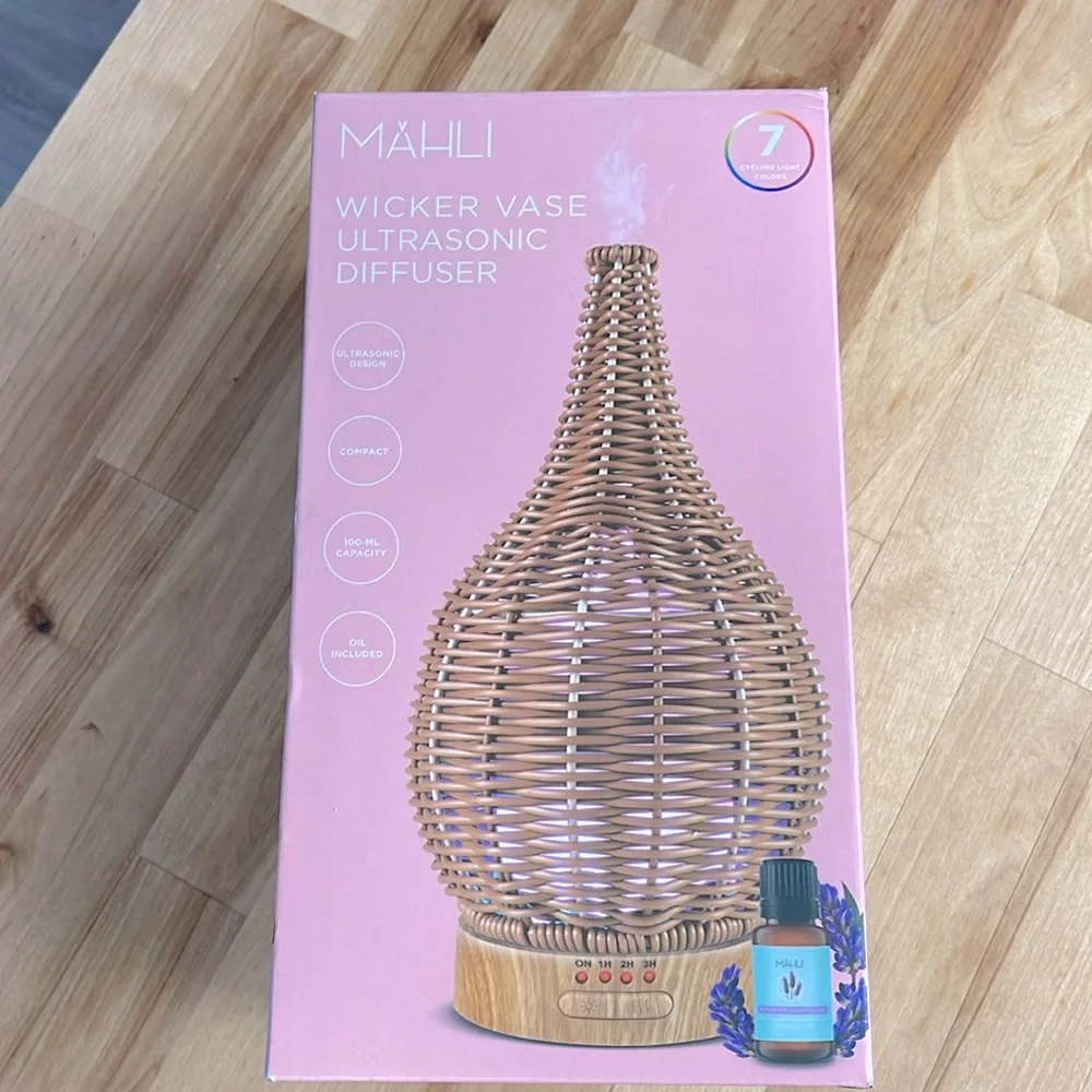 New Mahli Wicker Vase Ultrasonic Diffuser
